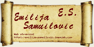 Emilija Samuilović vizit kartica